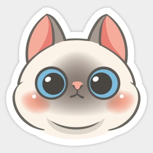 Cartoon cute cat face Sticker